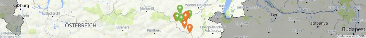 Kartenansicht für Apotheken-Notdienste in der Nähe von Trattenbach (Neunkirchen, Niederösterreich)